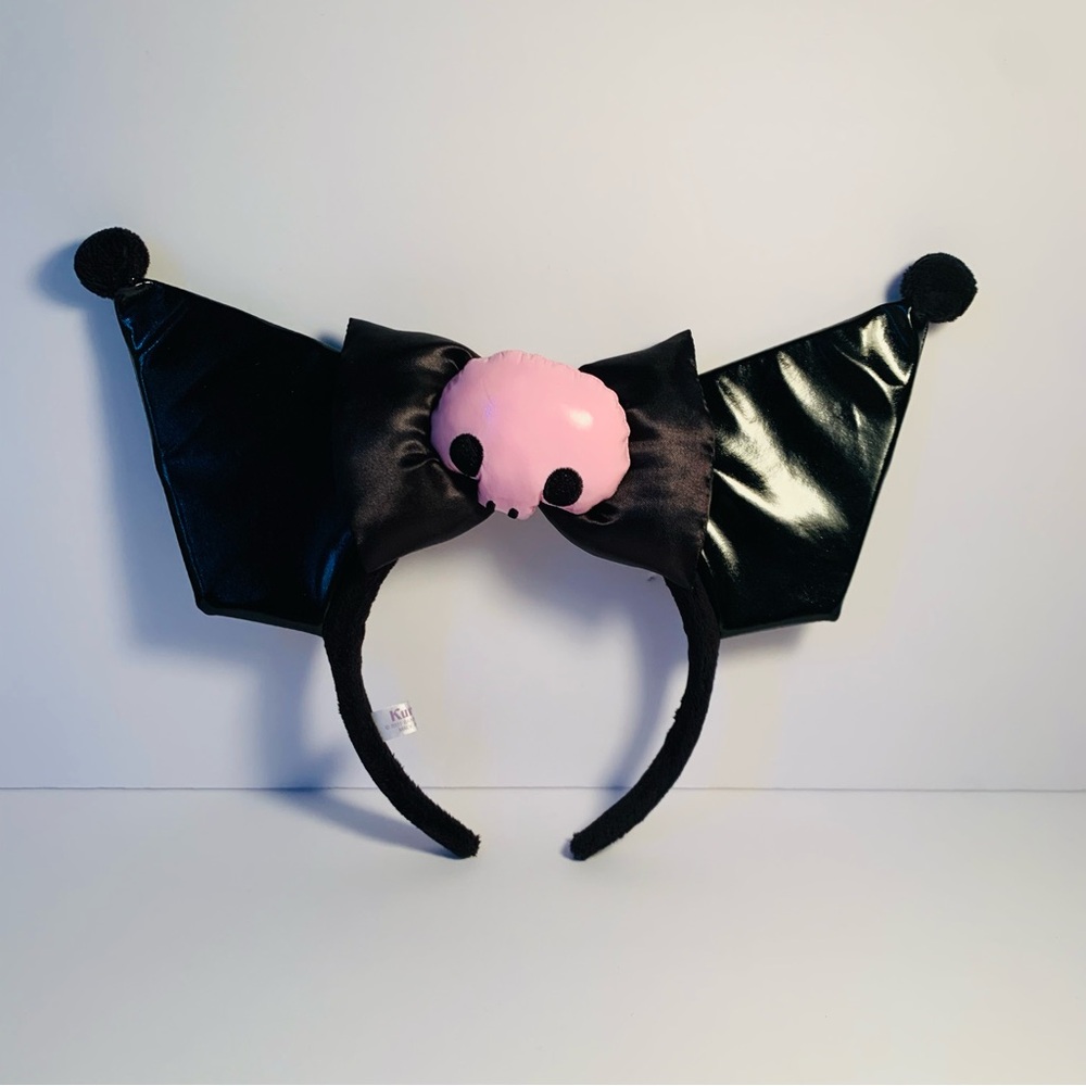 Sanrio Puroland Exclusive Kuromi Ears Plush Headband Black Bow Official